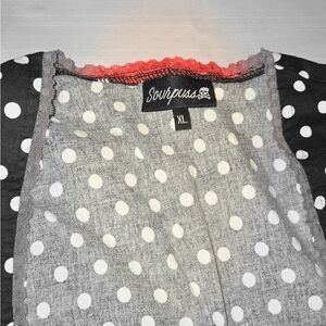 Sourpuss Black and White Polka Dot Dress